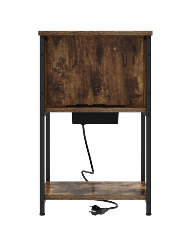 Armadio da Notte Rovere fumé 38 x 31 x 61 cm Legno multistrato