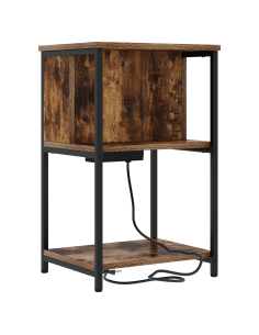 Armadio da Notte 2 pcs Rovere fumé 38 x 31 x 61 cm 2