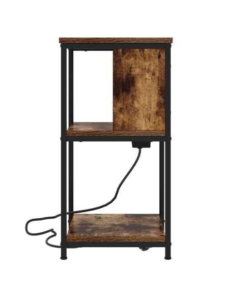 Armadio da Notte 2 pcs Rovere fumo 38 x 31 x 61 cm