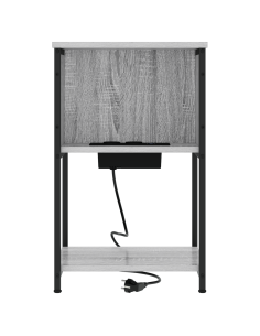 Armadio da Notte Grigio Sonoma 38 x 31 x 61 cm 2