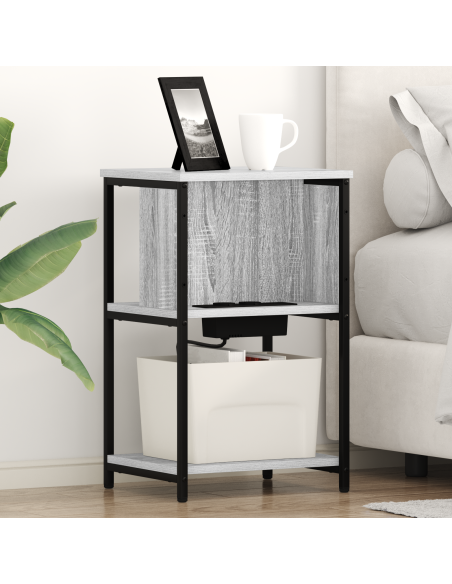 Armadio da Notte Grigio sonoma 38 x 31 x 61 cm
