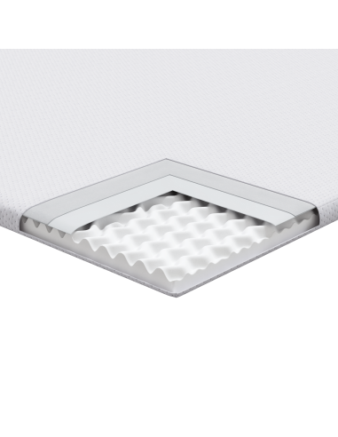 Topper per materasso Bianco 80 x 200 cm Tessuto Jacquard