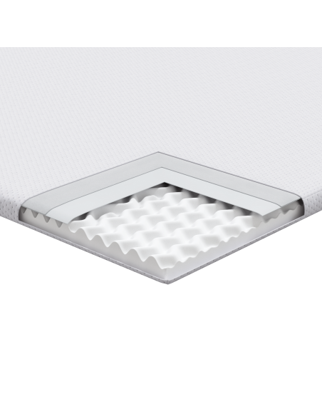 Topper per materasso Bianco 90 x 190 cm Tessuto Jacquard