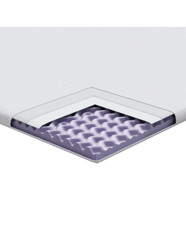 Topper per materasso Bianco 70 x 200 cm Tessuto Jacquard