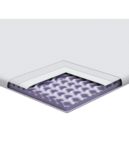 Topper per materasso Bianco 80 x 200 cm Tessuto Jacquard