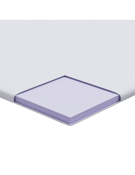 Topper per materasso Bianco 120 x 200 cm Tessuto Jacquard