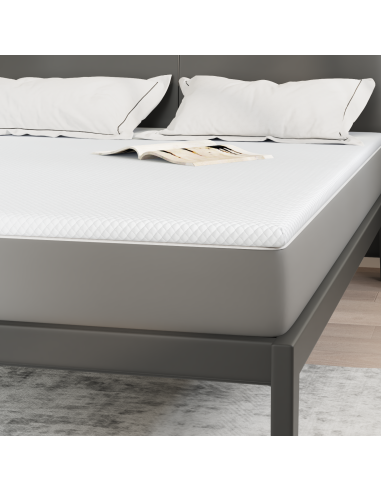 Topper per materasso Bianco 140 x 190 cm Tessuto Jacquard