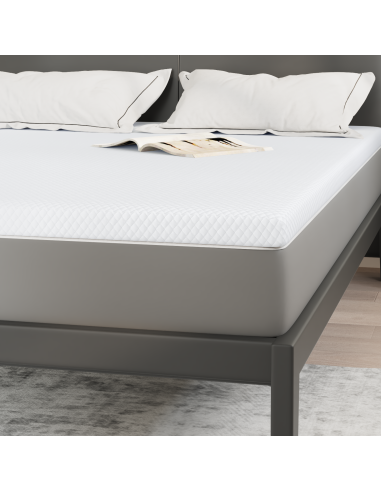 Topper per materasso Bianco 140 x 200 cm Tessuto Jacquard