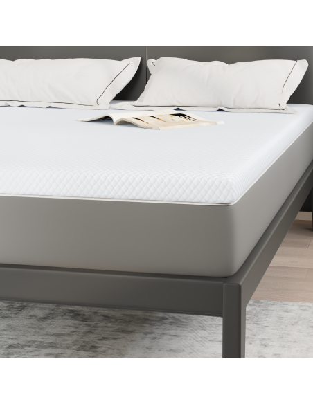 Topper per materasso Bianco 160 x 200 cm Tessuto Jacquard