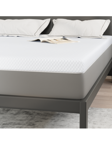 Topper per materasso Bianco 140 x 200 cm Tessuto Jacquard