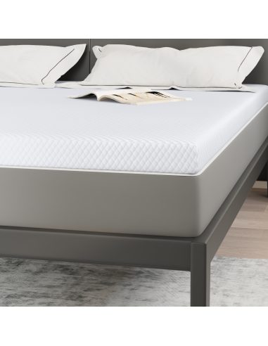 Topper per materasso Bianco 200 x 200 cm Tessuto Jacquard