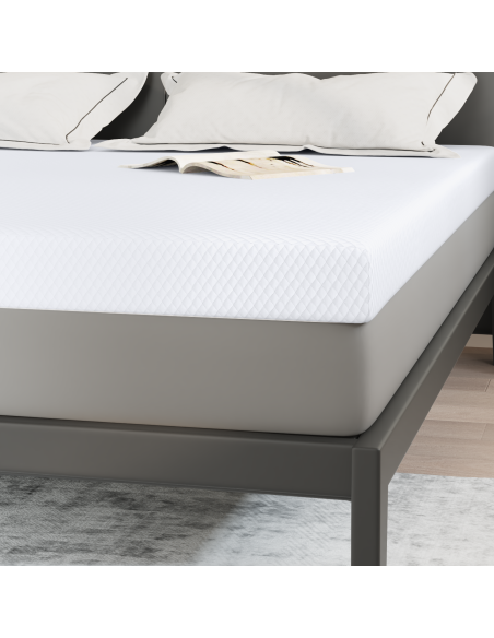 Topper per materasso Bianco 180 x 200 cm Tessuto Jacquard