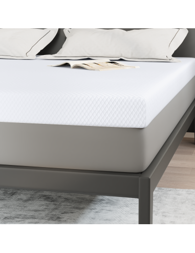 Topper per materasso Bianco 200 x 200 cm Tessuto Jacquard