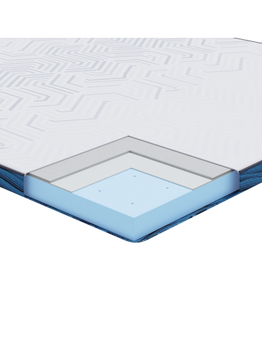 Topper per materasso Bianco 70 x 200 cm Tessuto Jacquard