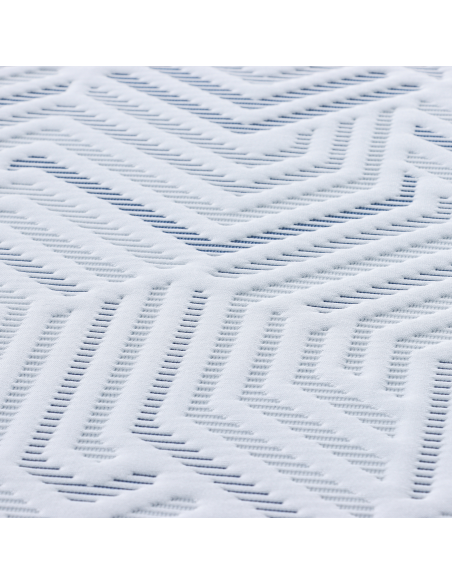 Topper per materasso Bianco 90 x 190 cm Tessuto Jacquard