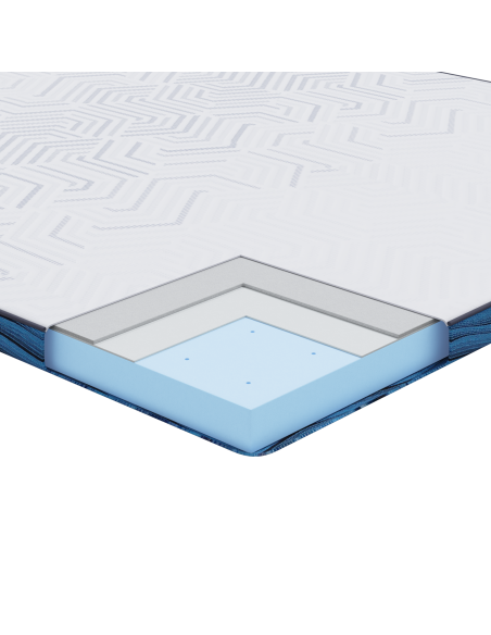 Topper per materasso Bianco 120 x 200 cm Tessuto Jacquard