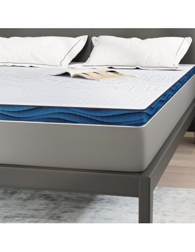 Topper per materasso Bianco 140 x 200 cm Tessuto Jacquard