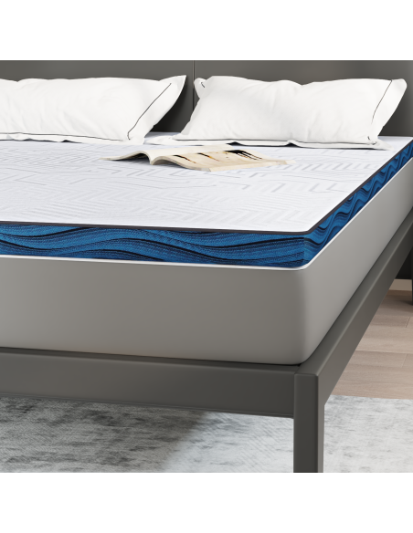 Topper per materasso Bianco 160 x 200 cm Tessuto Jacquard