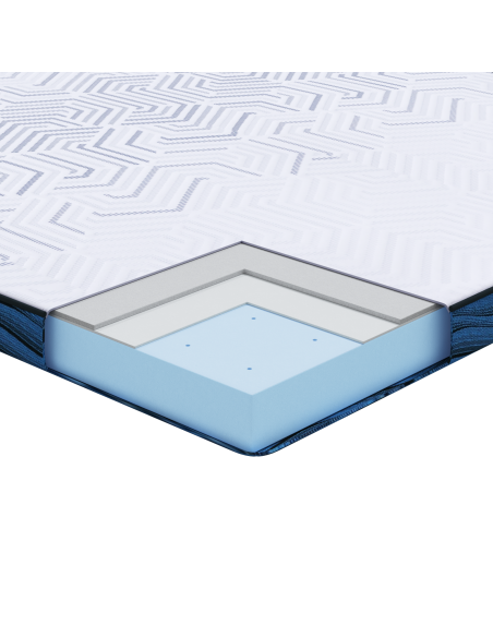 Topper per materasso Bianco 120 x 200 cm Tessuto Jacquard