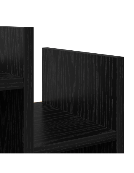 Mobile laterale Rovere nero 60 x 26 x 60 cm Legno multistrato
