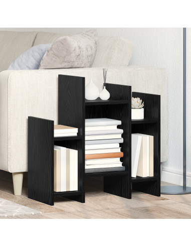 Mobile laterale Rovere Nero 60 x 26 x 60 cm Legno multistrato