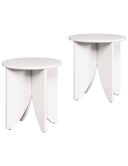 Set di Tavolini da Caffè 2 pcs Bianco 41,5 x 41,5 x 44 cm