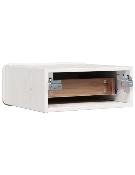 Comodino da Parete con cassetto 2 pcs Bianco 39 x 34 x 16.5 cm