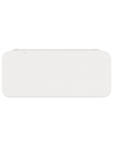 Comodino 2 pcs Bianco 39 x 34 x 16,5 cm Legno di pino massello