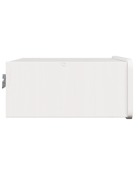 Comodino 2 pcs Bianco 39 x 34 x 16,5 cm Legno di pino massello