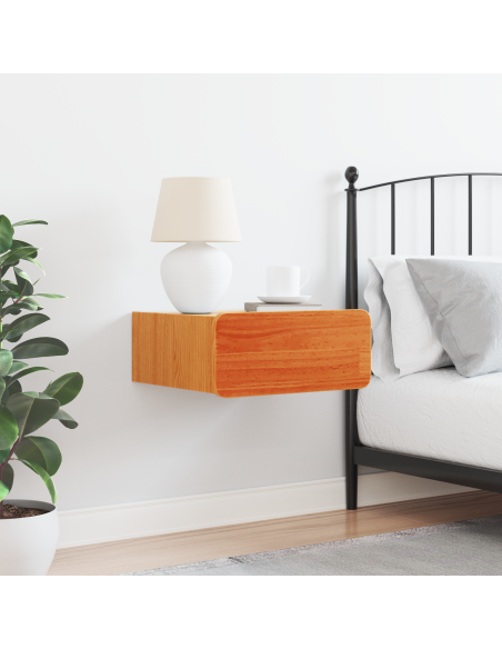Comodino da Parete con cassetto Cera marrone 39 x 34 x 16.5 cm