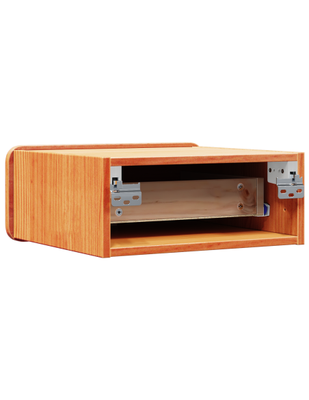 Comodino da Parete 2 pcs Cera marrone 39 x 34 x 16.5 cm