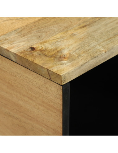 Tavolino da salotto Marrone e Nero 80 x 50 x 40 cm