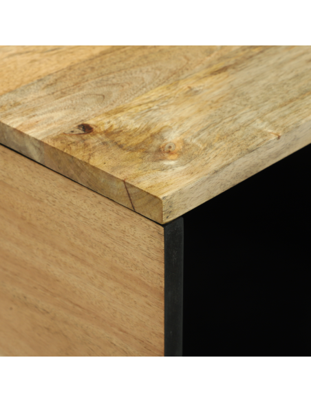 Tavolino da salotto Marrone e Nero 80 x 50 x 40 cm