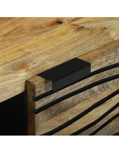 Tavolino da salotto Marrone e Nero 80 x 50 x 40 cm