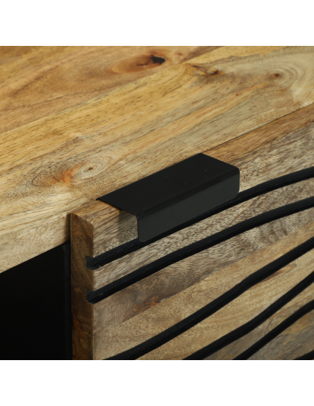 Tavolino da salotto Marrone e Nero 80 x 50 x 40 cm