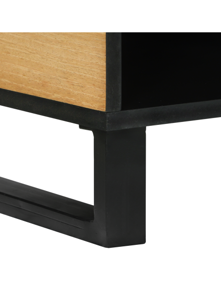 Tavolino da salotto Marrone e Nero 80 x 50 x 40 cm