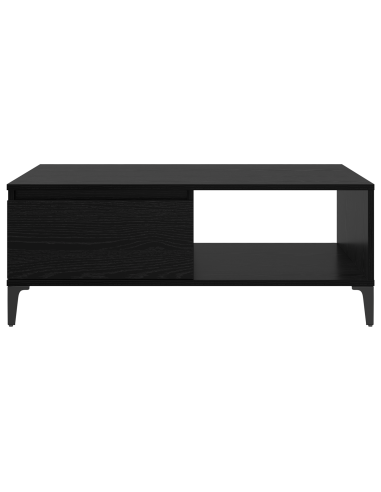 Tavolino da salotto Rovere nero 90 x 60 x 35 cm