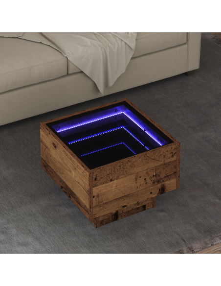 Tavolo laterale Legno vecchio 40 x 40 x 30 cm Legno multistrato