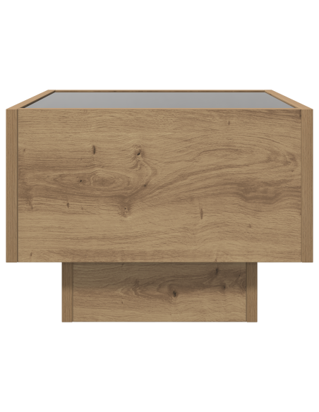 Tavolino da salotto rovere artigianale 40 x 40 x 30 cm