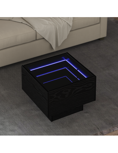 Tavolino da salotto Rovere nero 40 x 40 x 30 cm