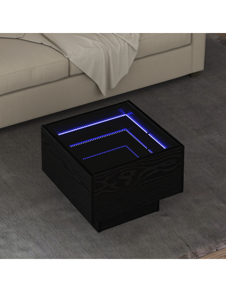 Tavolino da salotto Rovere nero 40 x 40 x 30 cm