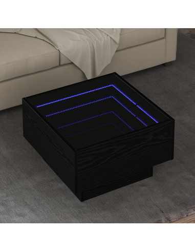 Tavolino da salotto Rovere nero 50 x 50 x 30 cm