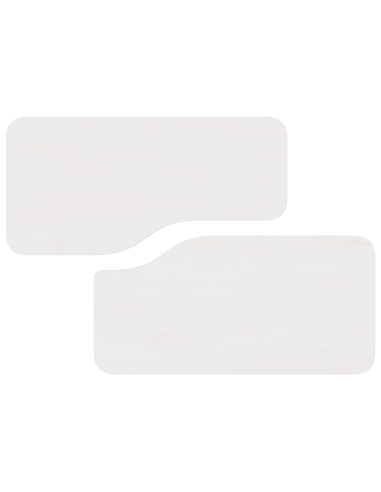 Tavolino da salotto 2 pcs Bianco Legno di pino massello