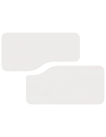 Tavolino da salotto 2 pcs Bianco Legno di pino massello