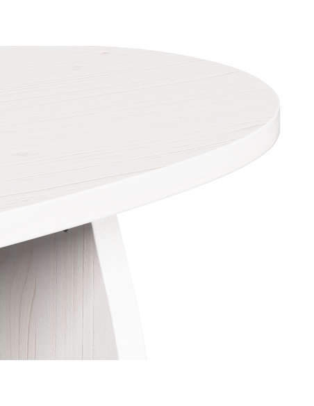 Tavolino da salotto Bianco 80 x 40 x 35 cm Pino massello