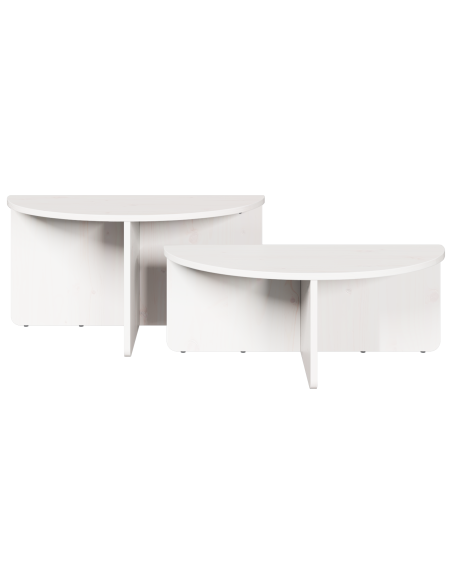 Tavolino da salotto 2 pcs Bianco 79 x 39.5 x 40 cm