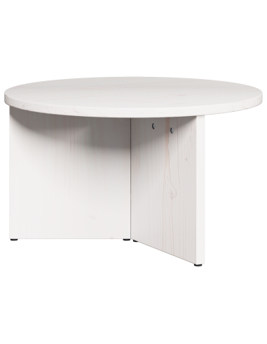 Tavolino da salotto 2 pcs Bianco Legno massello di pino