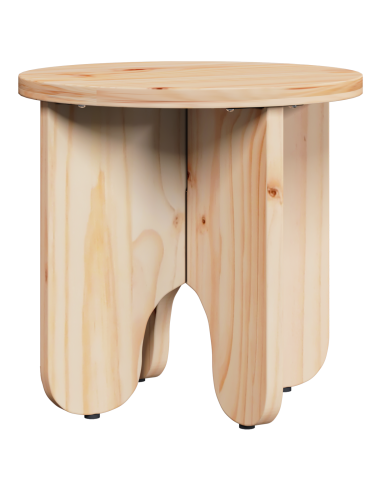 Tavolino da salotto 2 pcs Naturale Legno massello di pino