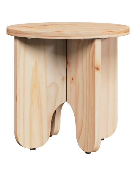 Tavolino da salotto 2 pcs Naturale Legno massello di pino