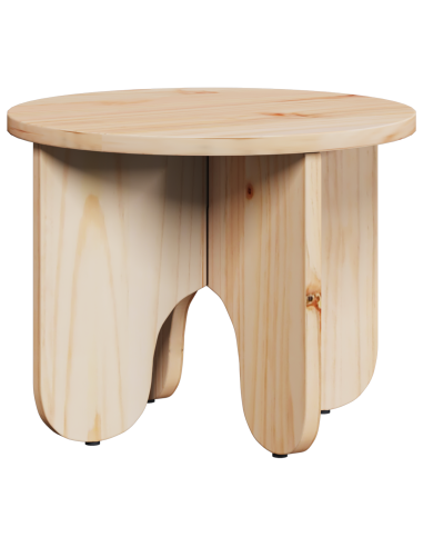 Tavolino da salotto 2 pcs Naturale Legno massello di pino